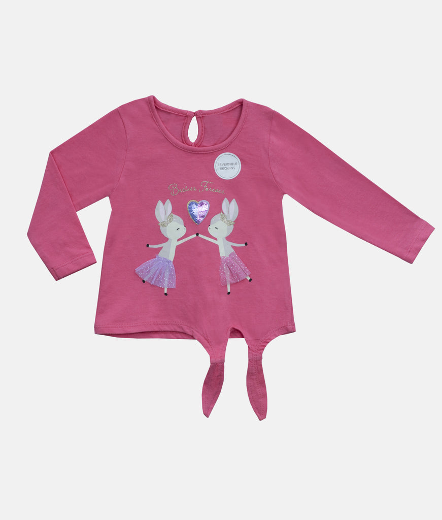 Elegant Smockers LK | Long Sleeved Baby Girl T-Shirt - Besties Forever | Sri Lanka 