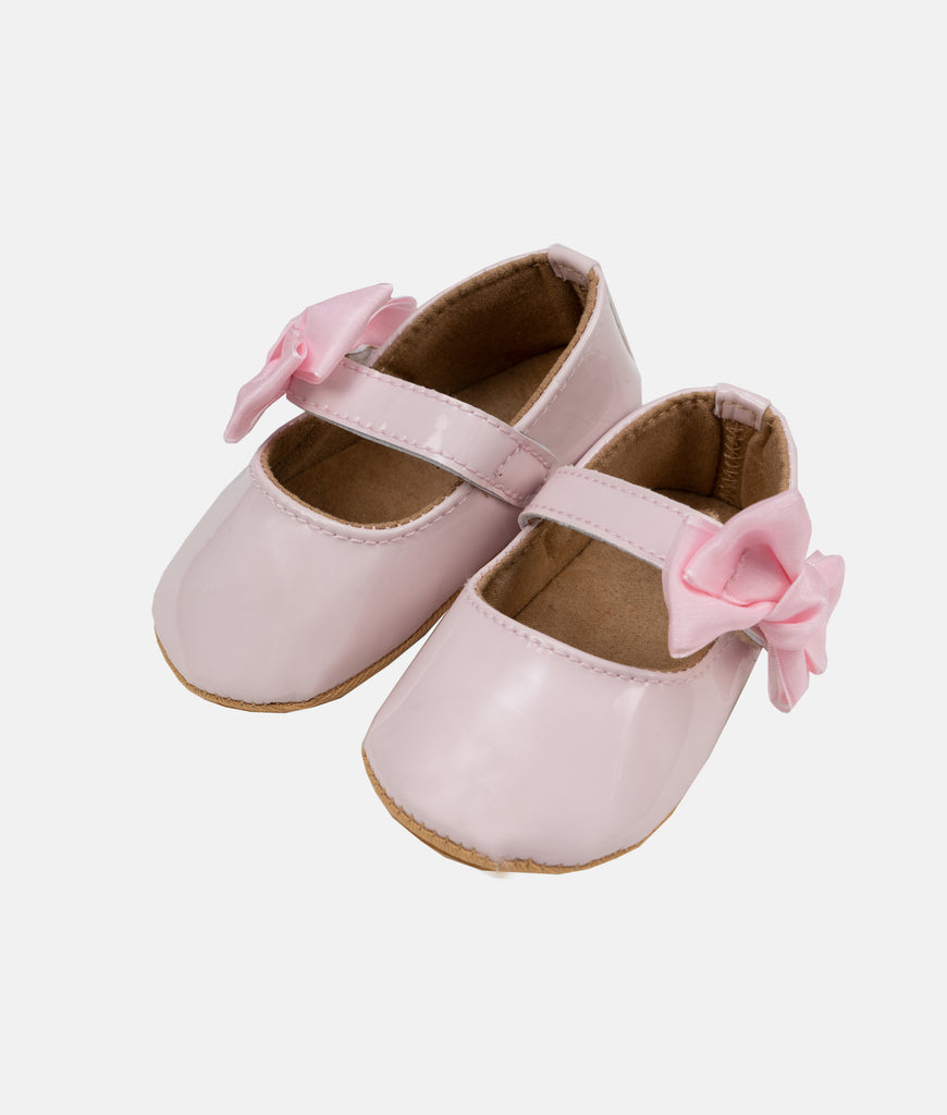 Elegant Smockers LK | Mary Jane Girls Ankle Buckle Bow Shoes - Pink | Sri Lanka 