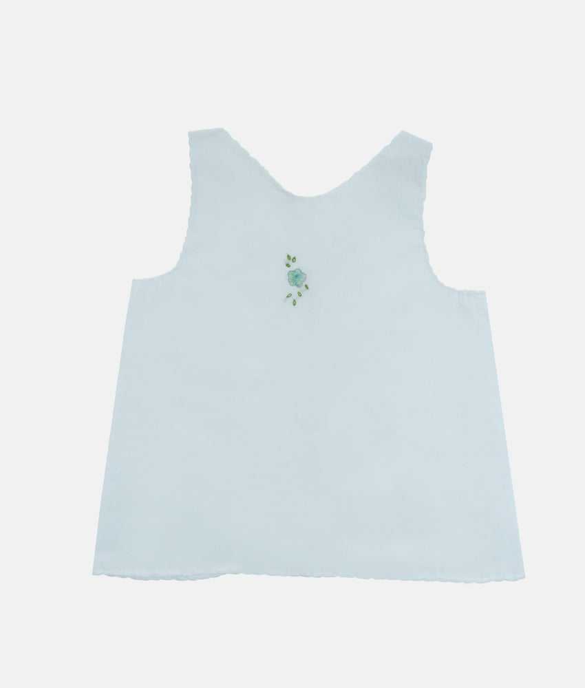 Elegant Smockers LK | Mia Baby Shirt - Blue Flower | Sri Lanka 