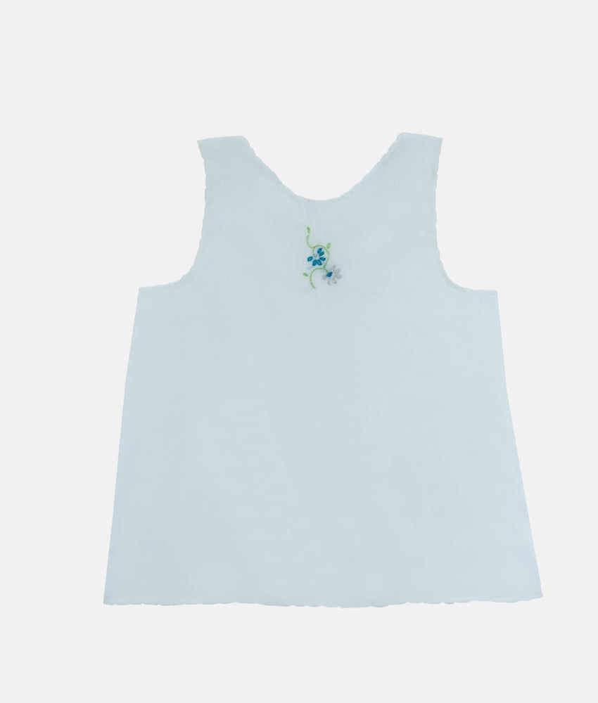 Elegant Smockers LK | Mia Baby Shirt - Blue Flowers | Sri Lanka 