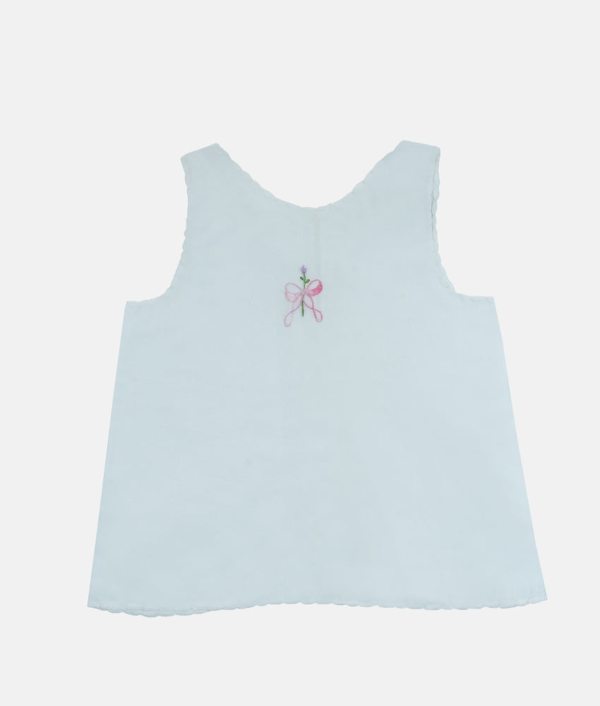 Elegant Smockers LK | Mia Baby Shirt - Pink Ribbon Rose | Sri Lanka 