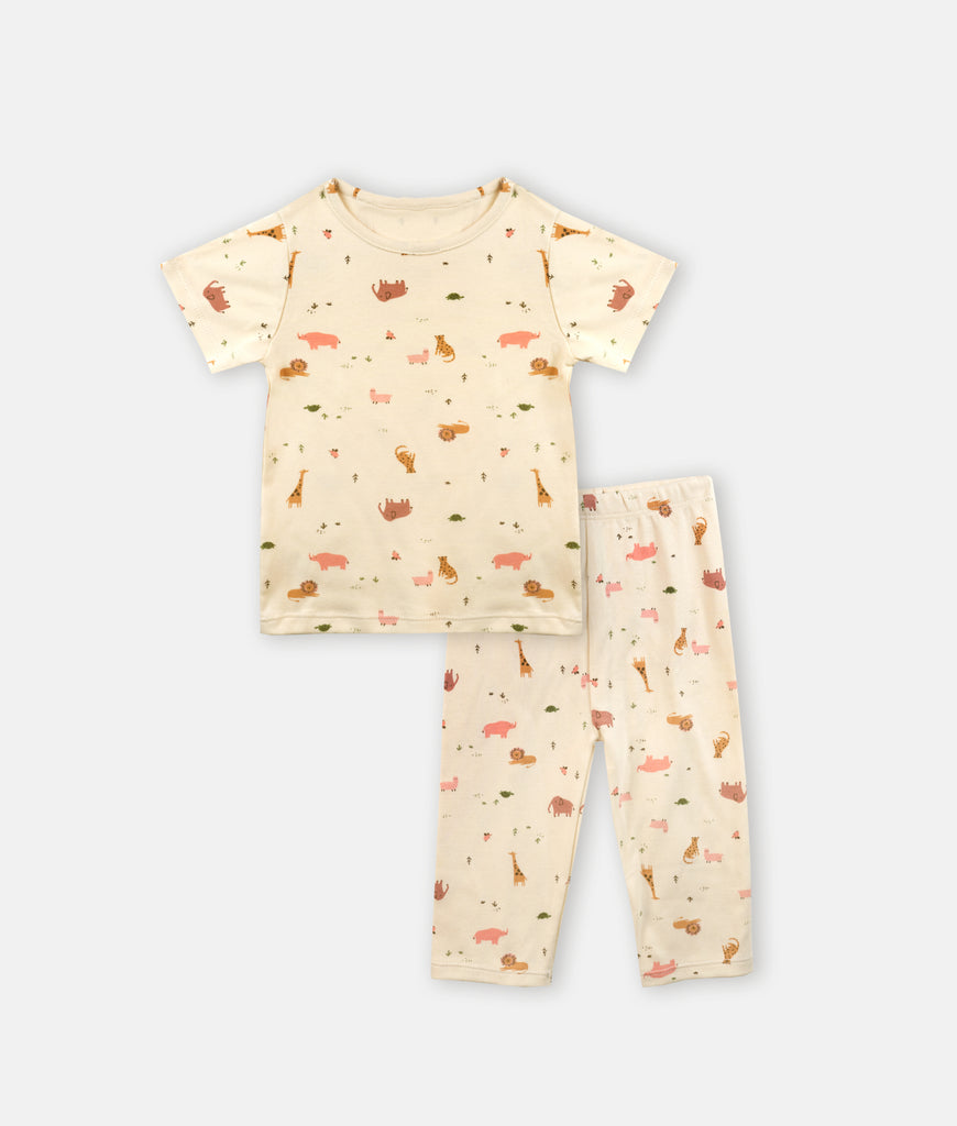 Elegant Smockers LK | Mini Animal Print 2Pcs Baby Pyjama Set | Sri Lanka 