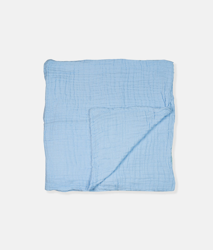 Elegant Smockers LK | Muslin Cotton 6 Layered Blanket - Blue | Sri Lanka 