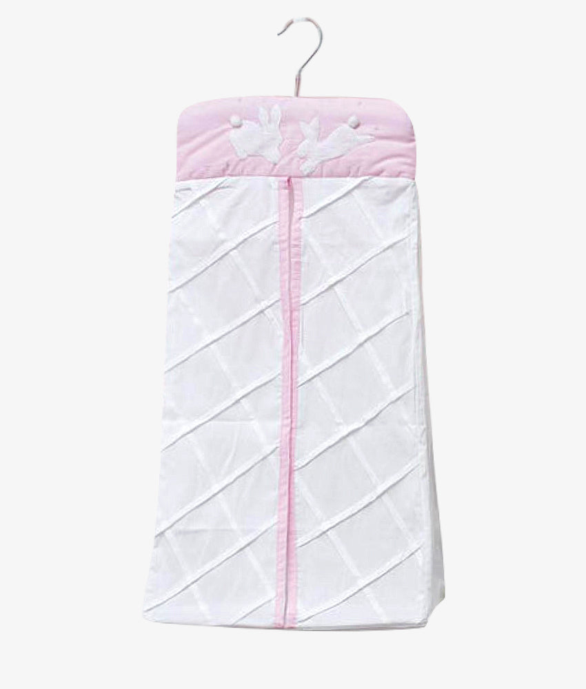 Elegant Smockers LK | Baby Nappy Stacker – Pink Rabbit Theme | Sri Lanka 