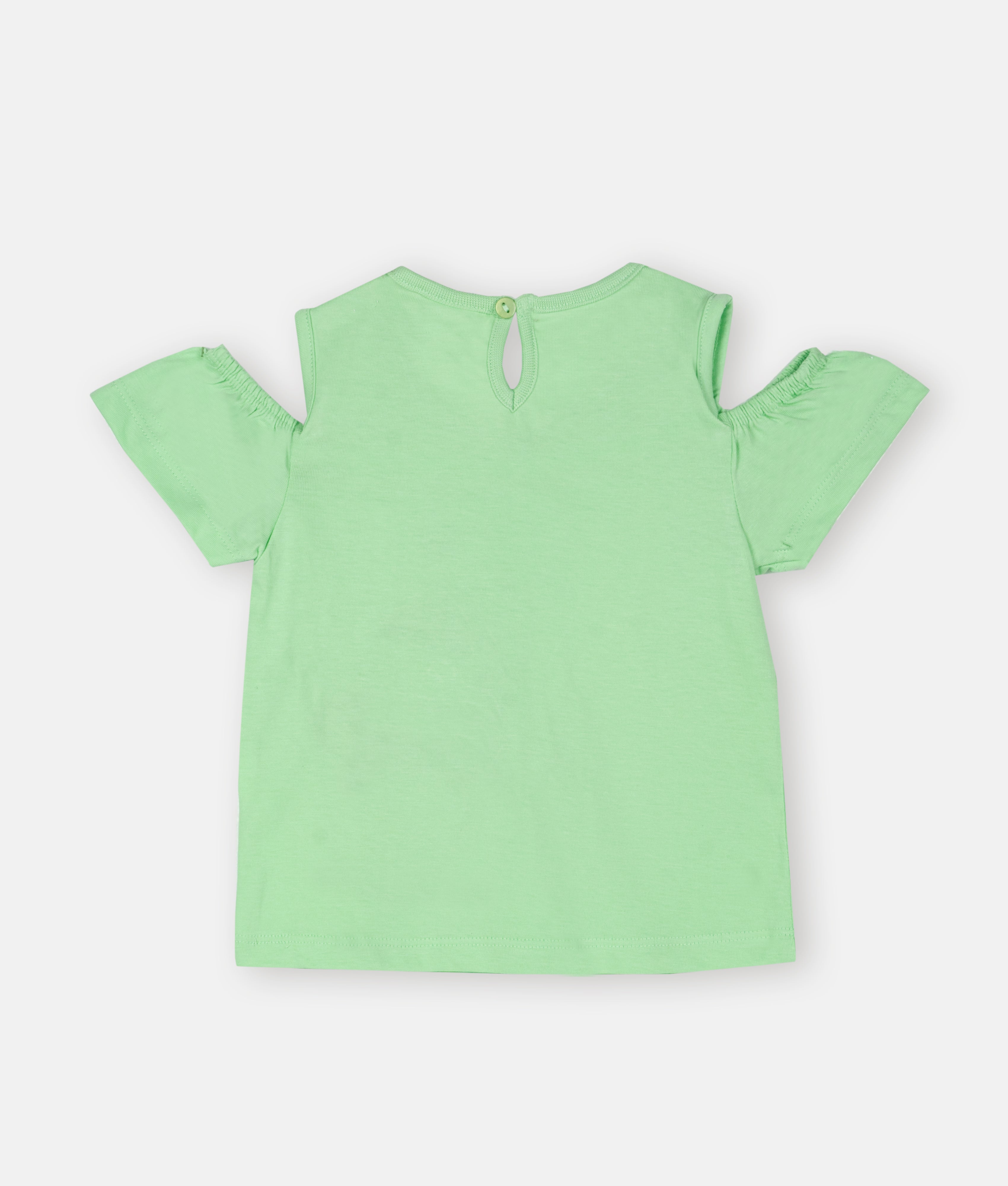Elegant Smockers LK | Neon Green Ice Cream Print   Girls T-Shirt | Sri Lanka 