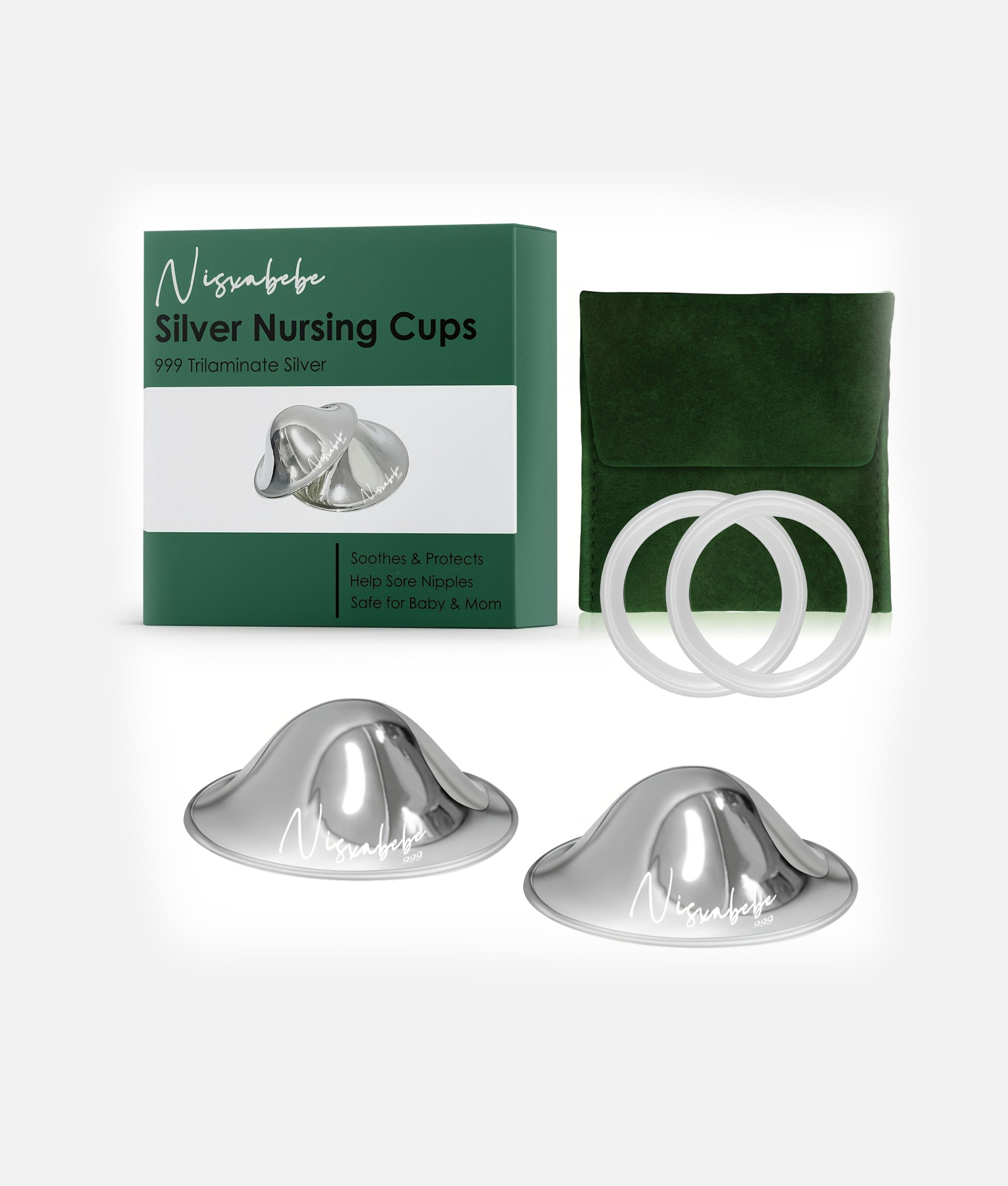 Elegant Smockers LK | Silver Nursing Cups - Nisxabebe | Sri Lanka 