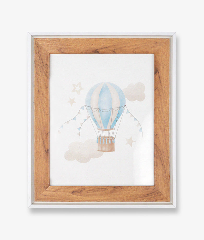 Elegant Smockers LK | Nursery Artwork -  Hot Air Balloon - Blue | Sri Lanka 