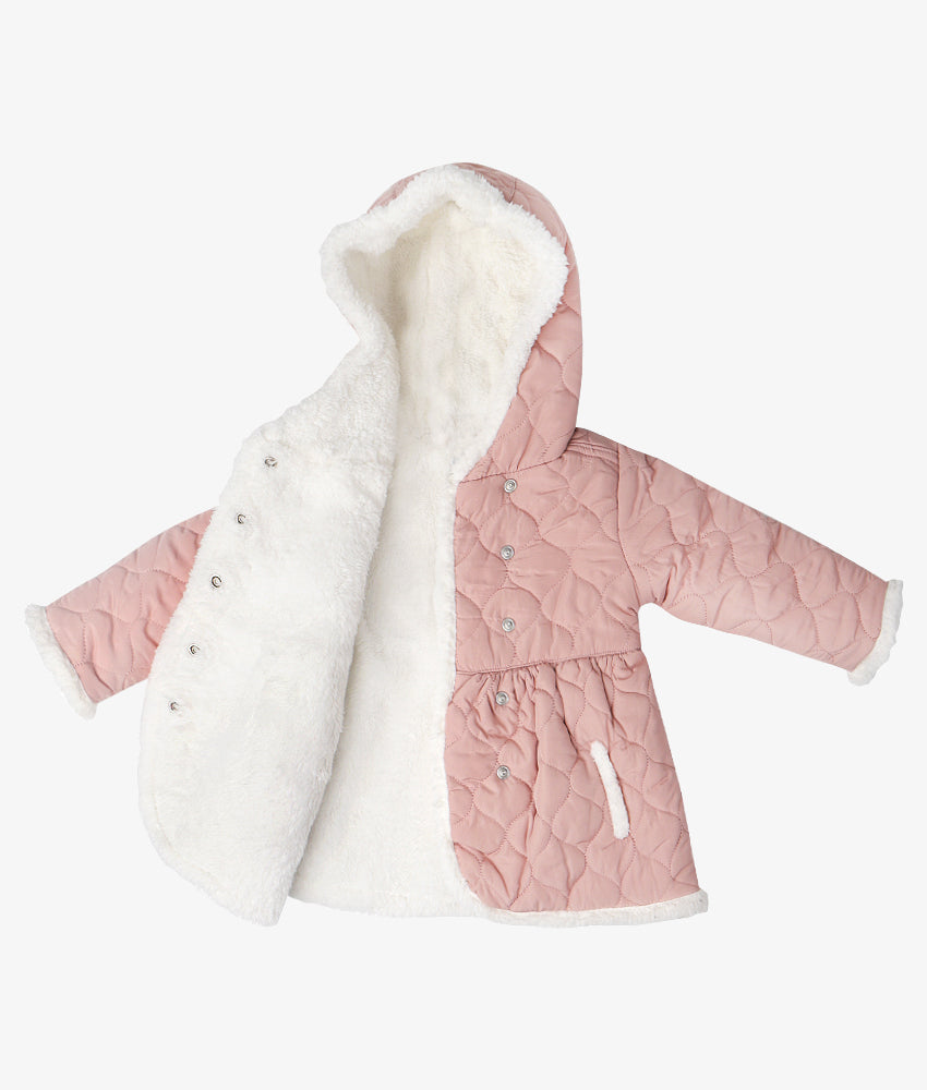 Elegant Smockers LK | Pink Hooded Girls Winter Jacket | Sri Lanka 