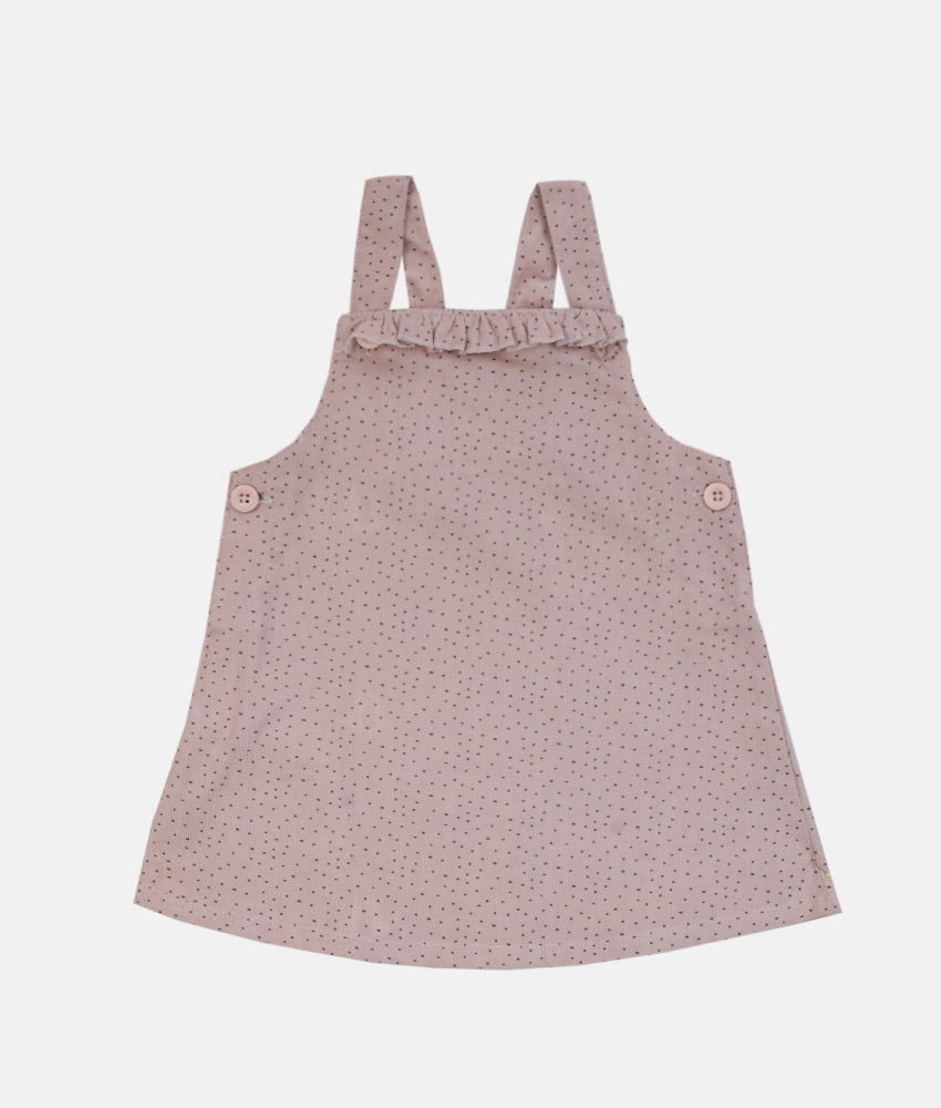 Elegant Smockers LK | Polka Dotted Corduroy Baby Strap Dress | Sri Lanka 