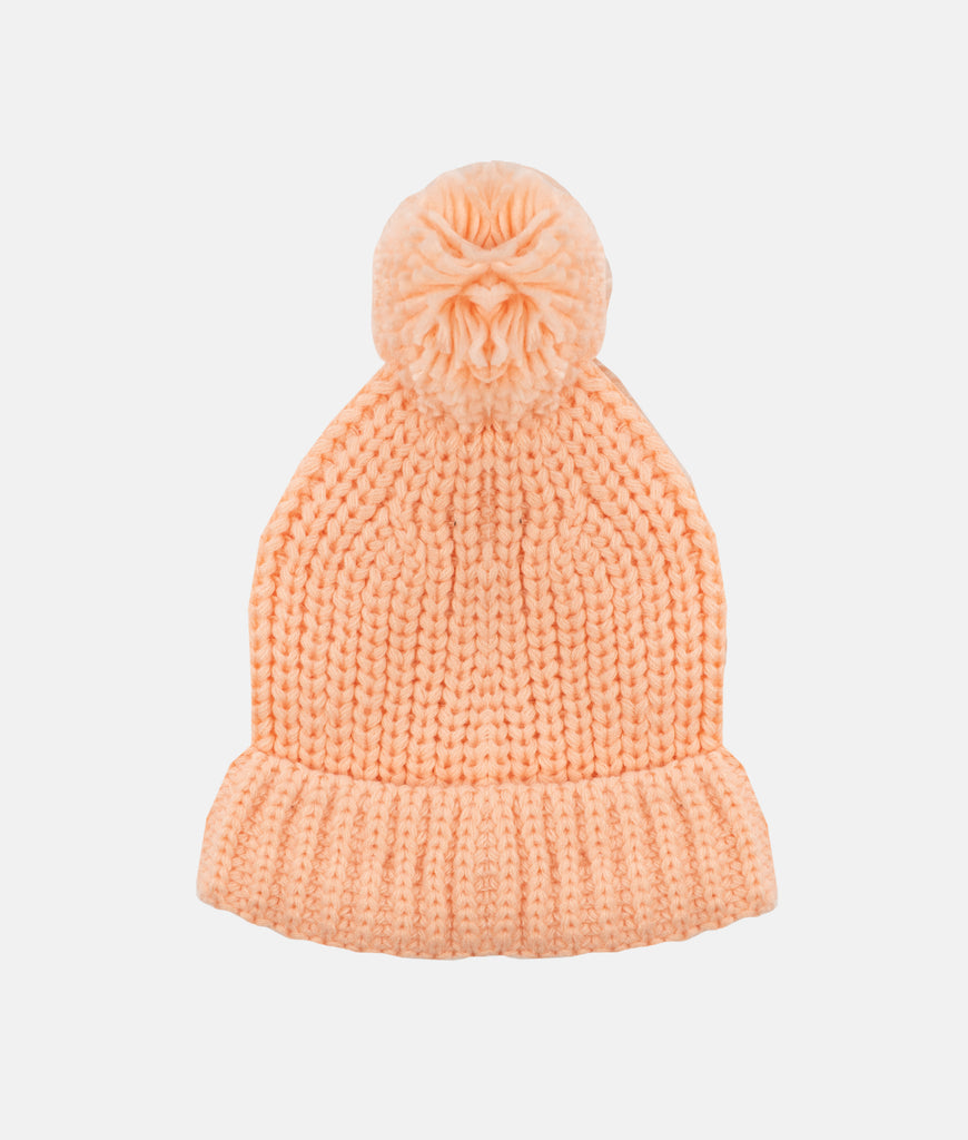 Elegant Smockers LK | Pom Pom Winter Hat - Peach | Sri Lanka 