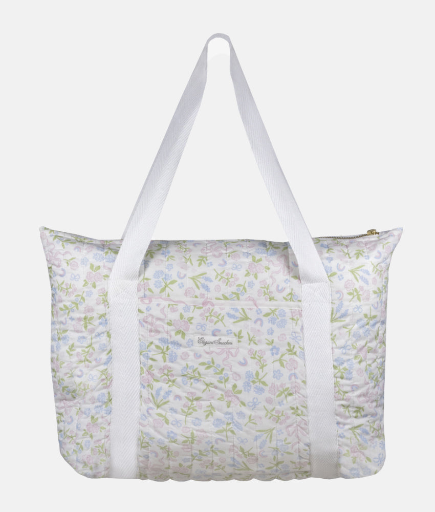 Elegant Smockers LK | Quilted Baby Diaper Tote Bag – Blossom Theme | Sri Lanka 
