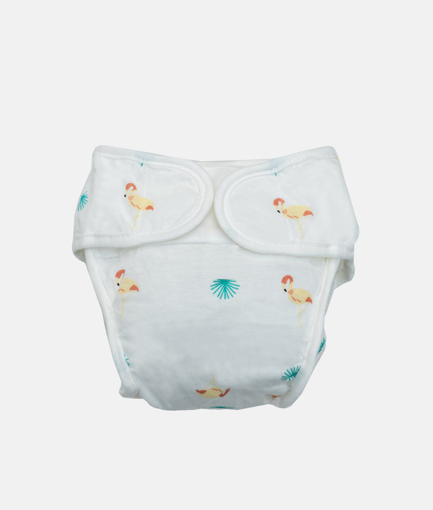 Elegant Smockers LK | Reusable Baby Nappy Wrap - Flamingo Print | Sri Lanka 