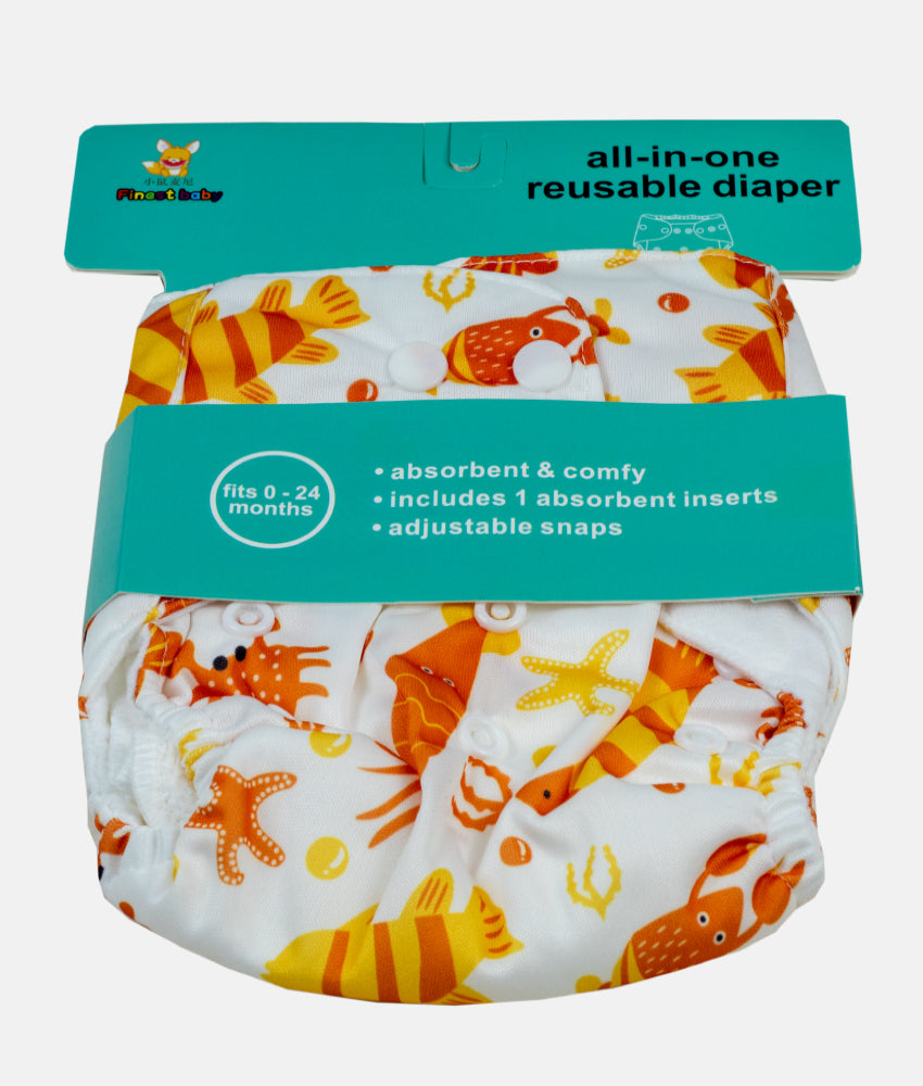 Elegant Smockers LK | Reusable Baby Nappy Wrap  - Mix Print (0-24months) | Sri Lanka 