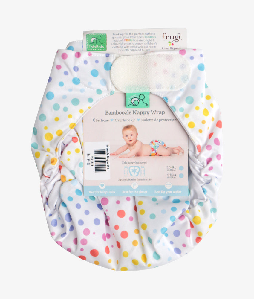 Elegant Smockers LK | Reusable Baby Nappy Wrap  - TotsBots Bamboozle - Dotty Botty | Sri Lanka 