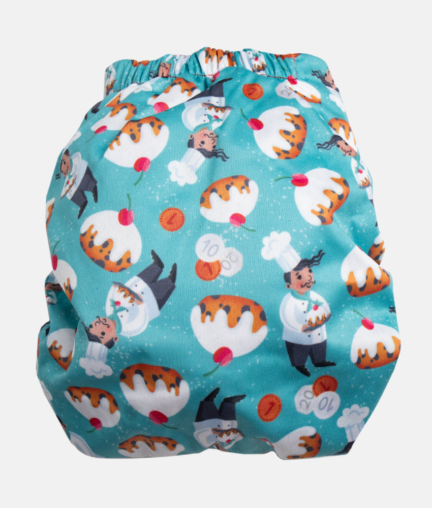 Elegant Smockers LK | Reusable Baby Nappy Wrap  - TotsBots Bamboozle - Pie Cake Print | Sri Lanka 