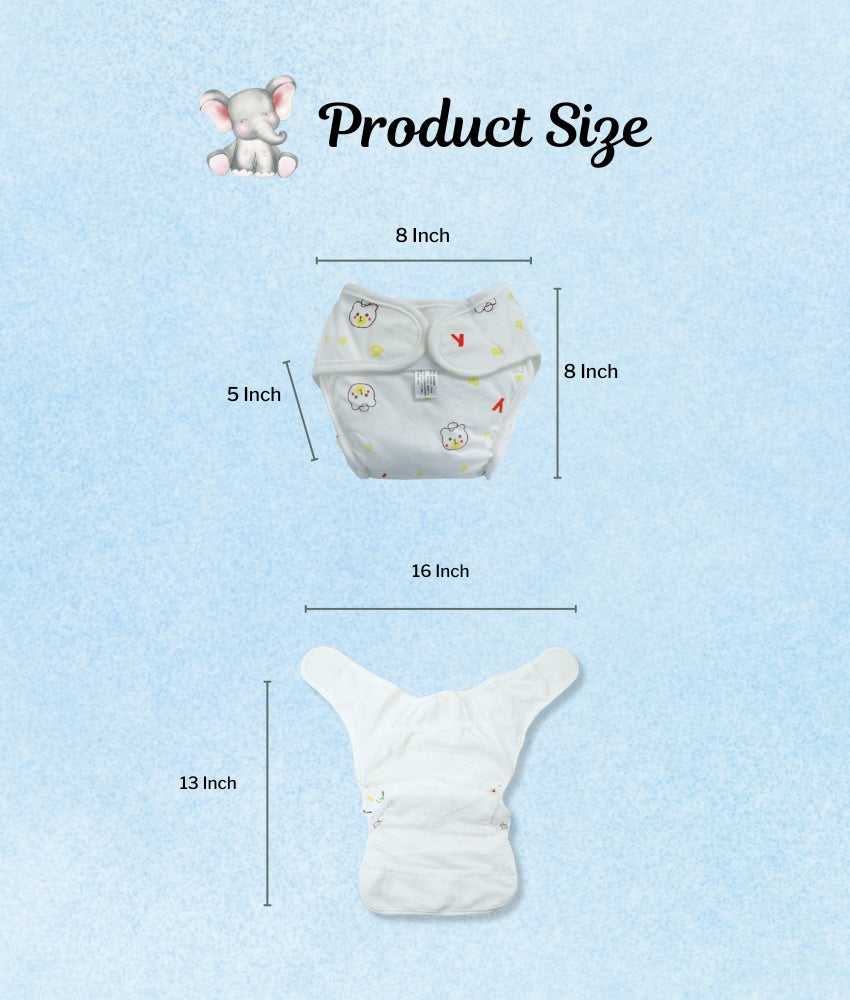 Elegant Smockers LK | Reusable Baby Nappy Wrap - Brown Reindeer Print | Sri Lanka 