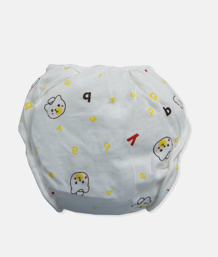 Elegant Smockers LK | Reusable Baby Nappy Wrap - Yellow Teddy Print | Sri Lanka 