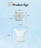 Elegant Smockers LK | Reusable Baby Nappy Wrap - Brown Reindeer Print | Sri Lanka 