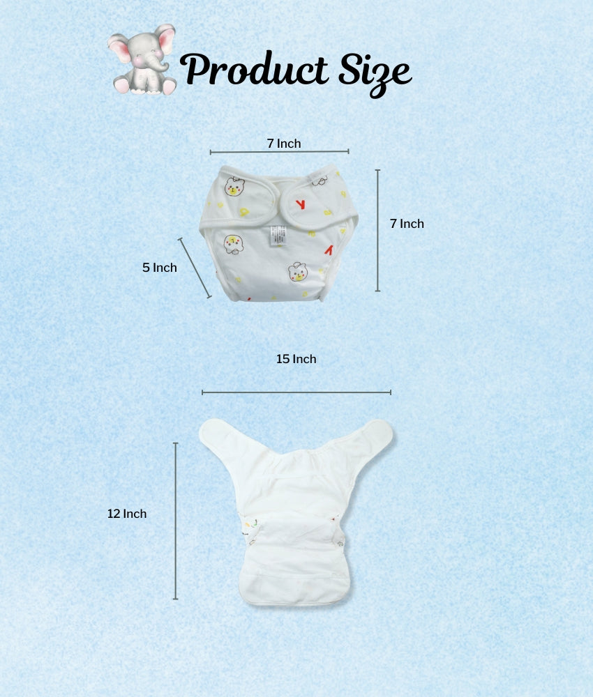 Elegant Smockers LK | Reusable Baby Nappy Wrap - Brown Reindeer Print | Sri Lanka 