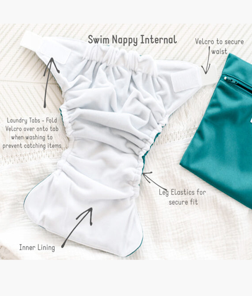 Elegant Smockers LK | Reusable Baby Swim Nappy - Swim Stripe | Sri Lanka 