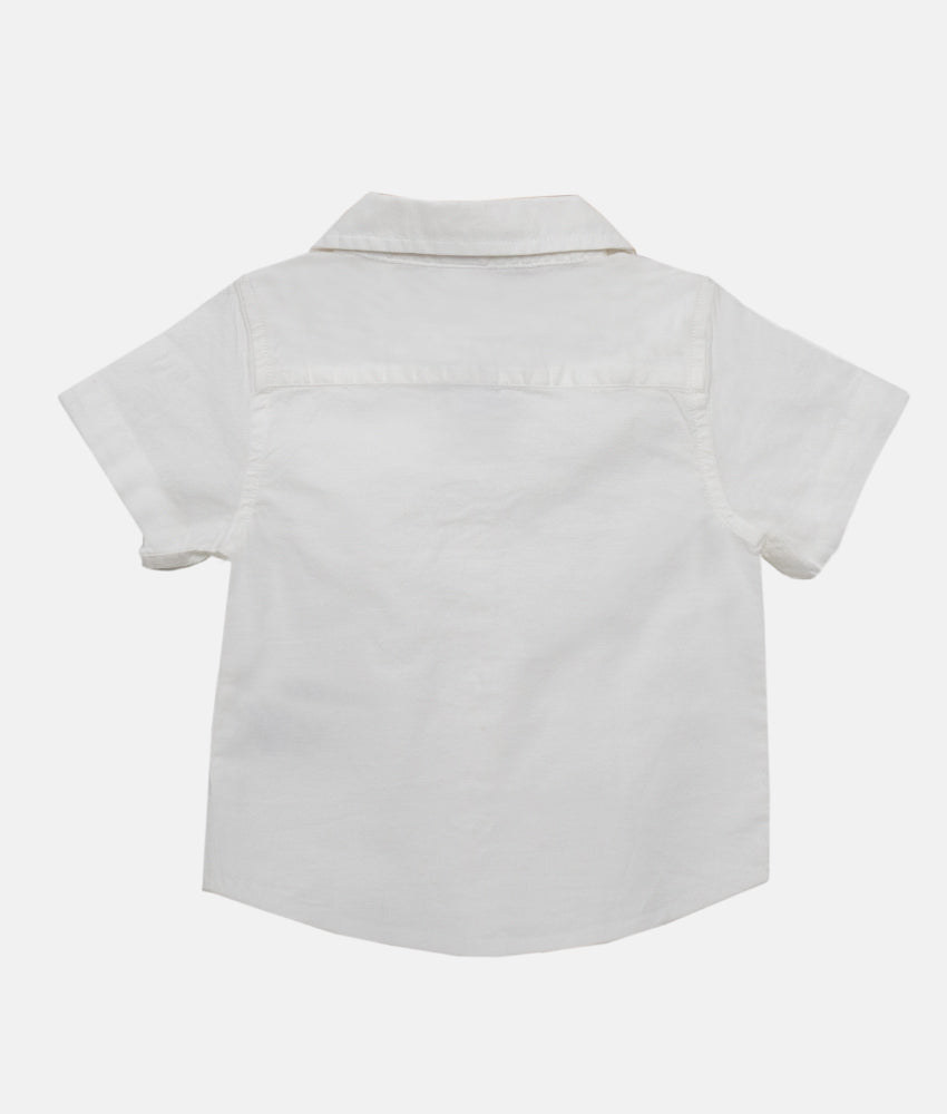 Elegant Smockers LK | Boys Short Sleeve Formal Collar Shirt - White | Sri Lanka 