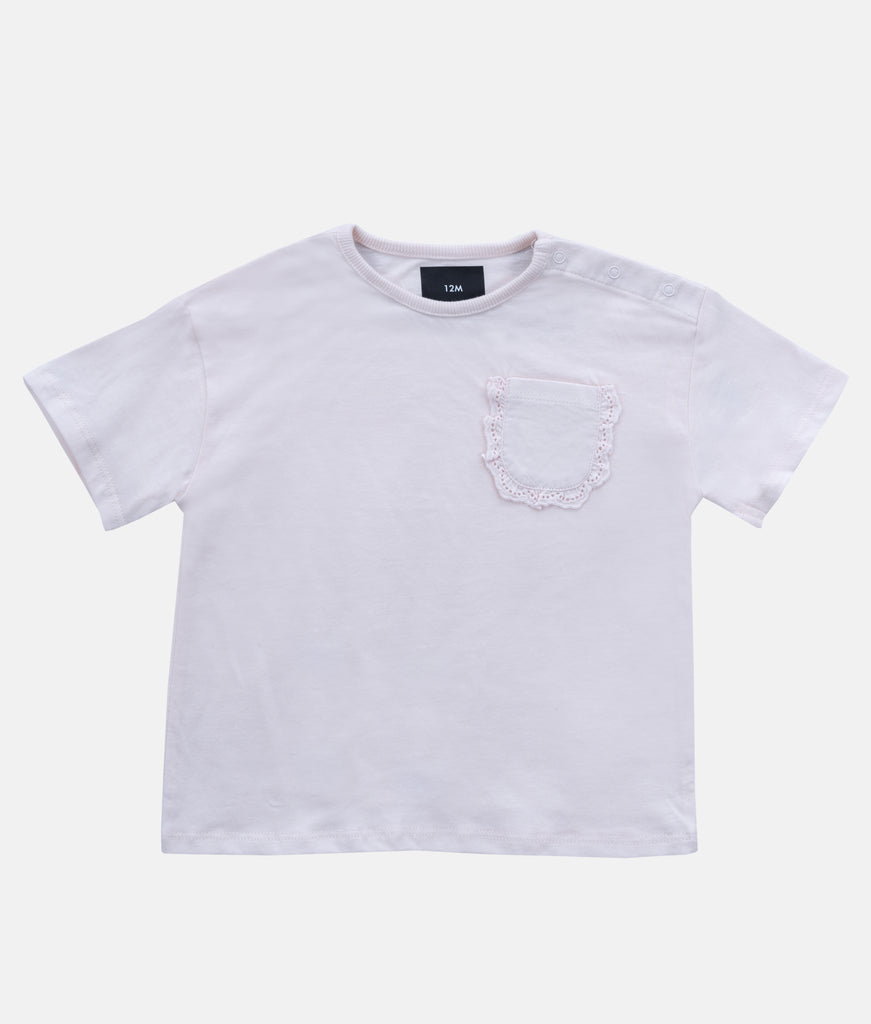 Elegant Smockers LK | Short Sleeved Girls T-shirt - Peach | Sri Lanka 