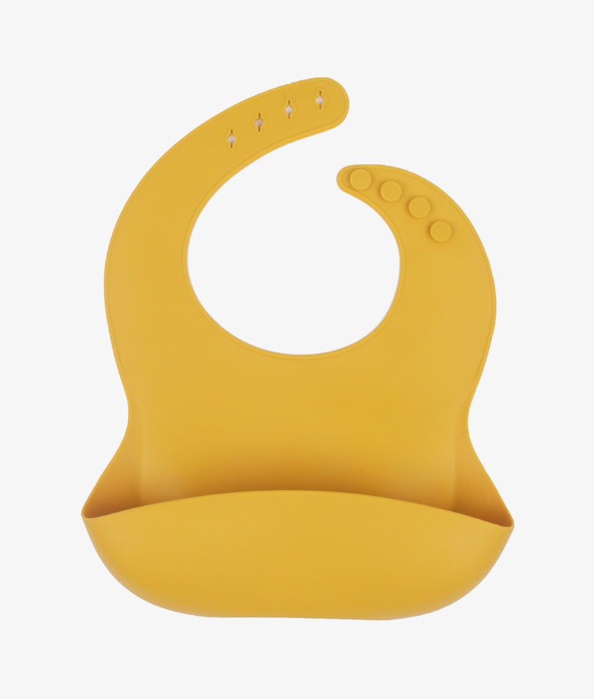 Elegant Smockers LK | Silicone Baby Bucket Bib - Mustered Yellow | Sri Lanka 