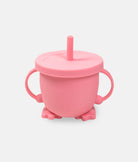 Elegant Smockers LK | Silicone Training Cup + Straw - Coral Pink | Sri Lanka 