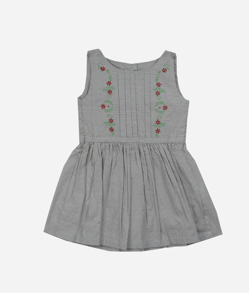 Elegant Smockers LK | Sleeveless Embroidery Girls Dress | Sri Lanka 