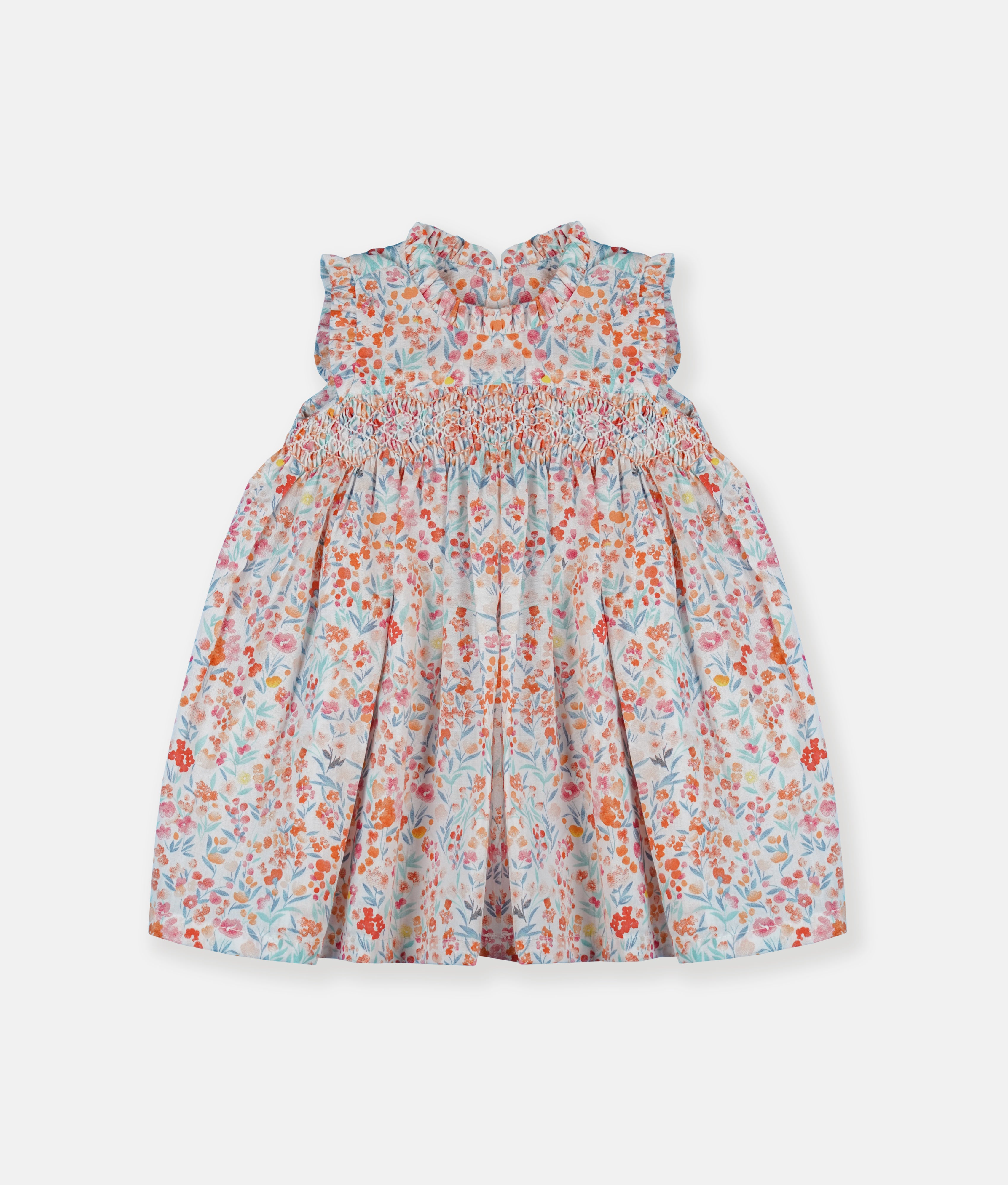 Elegant Smockers LK | Spring & Summer Wild Floral Smocked Girls Dress | Sri Lanka 