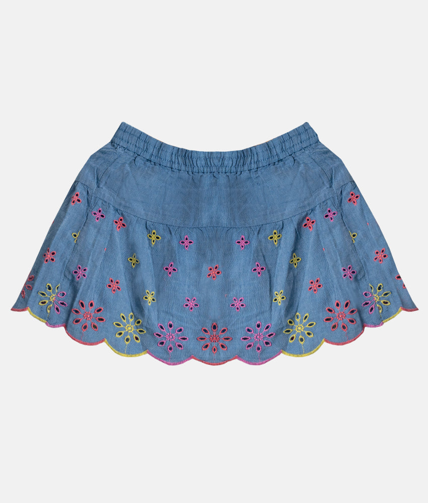 Elegant Smockers LK | Stylish Girls Embroidery Cutwork Skirt & Top 2Pcs Set | Sri Lanka 