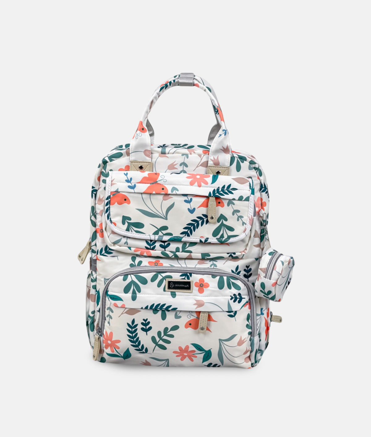 Stylish Mommy Backpack - Ivory Scandi Garden | Shop online | Elegant ...