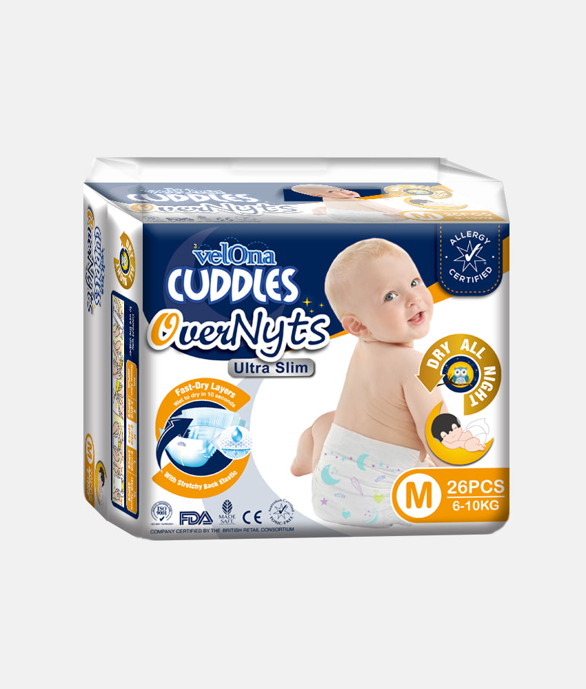 Elegant Smockers LK | Velona OverNyts Baby Diapers - Jumbo Pack (Medium) | Sri Lanka 