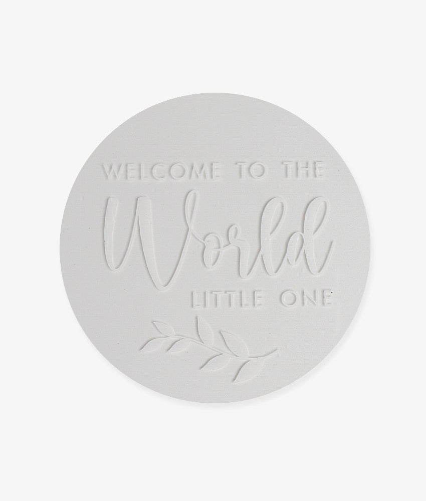 Elegant Smockers LK | Welcome To The World Acrylic Plaque - White Frosted | Sri Lanka 