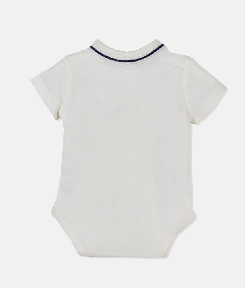 Elegant Smockers LK | White  Boys Casual T- Shirt Romper  - Newborn | Sri Lanka 
