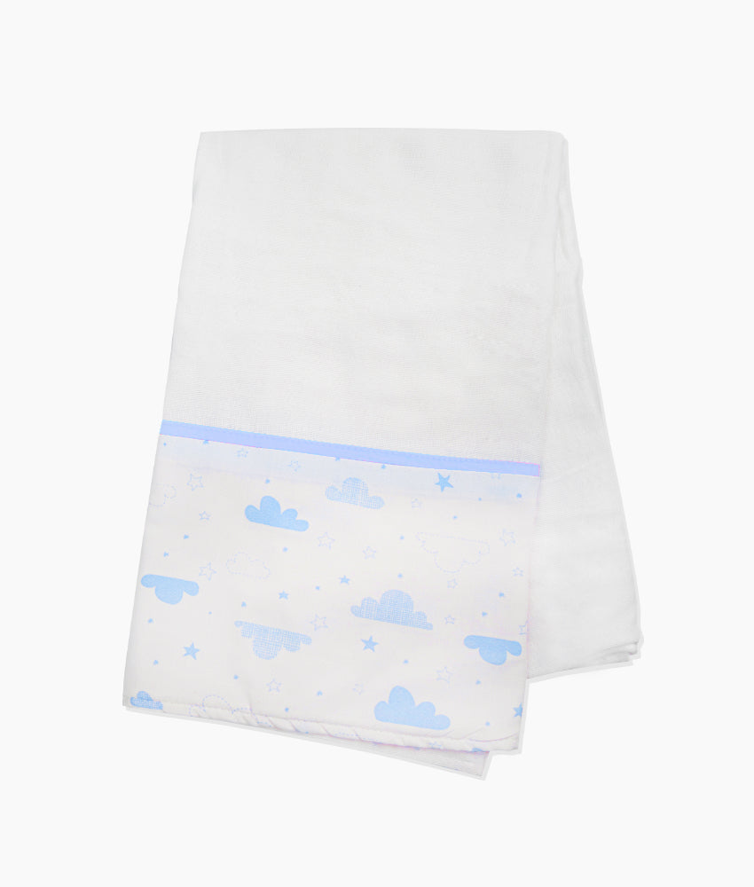 Elegant Smockers LK | Baby Bath Towel – Blue Cloud Theme | Sri Lanka 