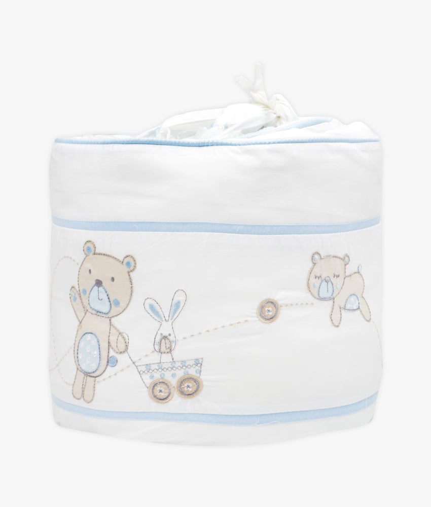 Elegant Smockers LK | Baby Cot Bumpers – Blue Bear Theme | Sri Lanka 
