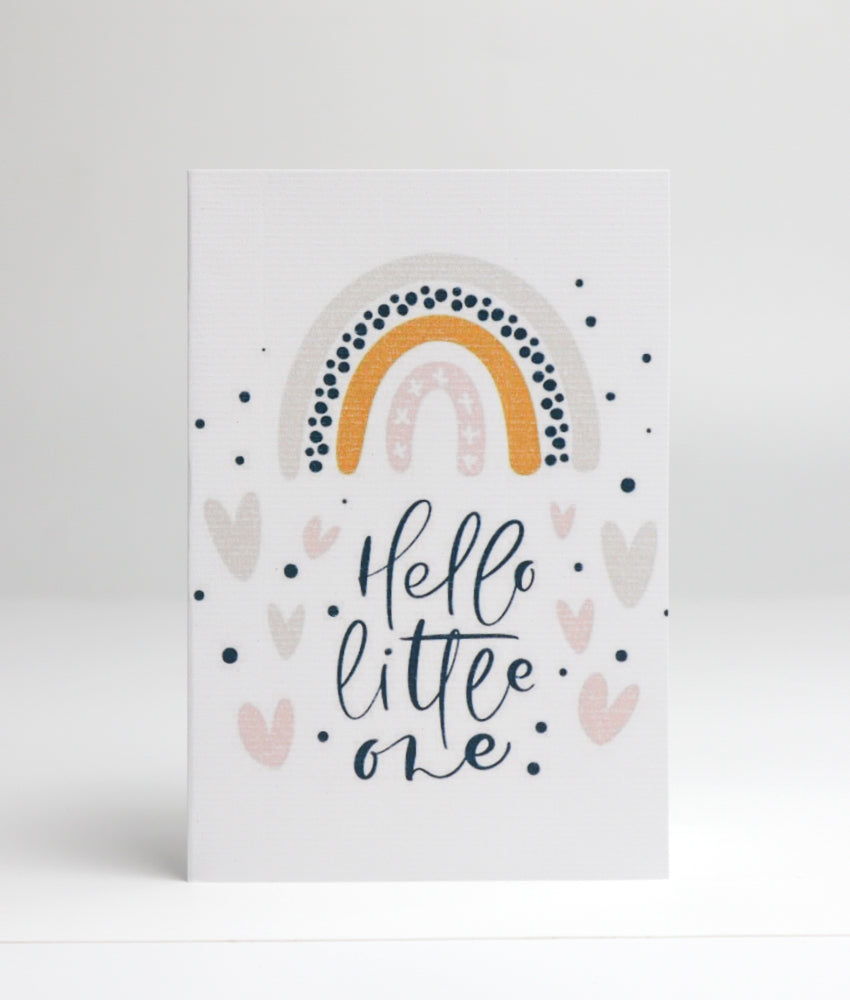 Elegant Smockers LK | Baby Greeting Card - Hello Little One  - Rainbow | Sri Lanka 
