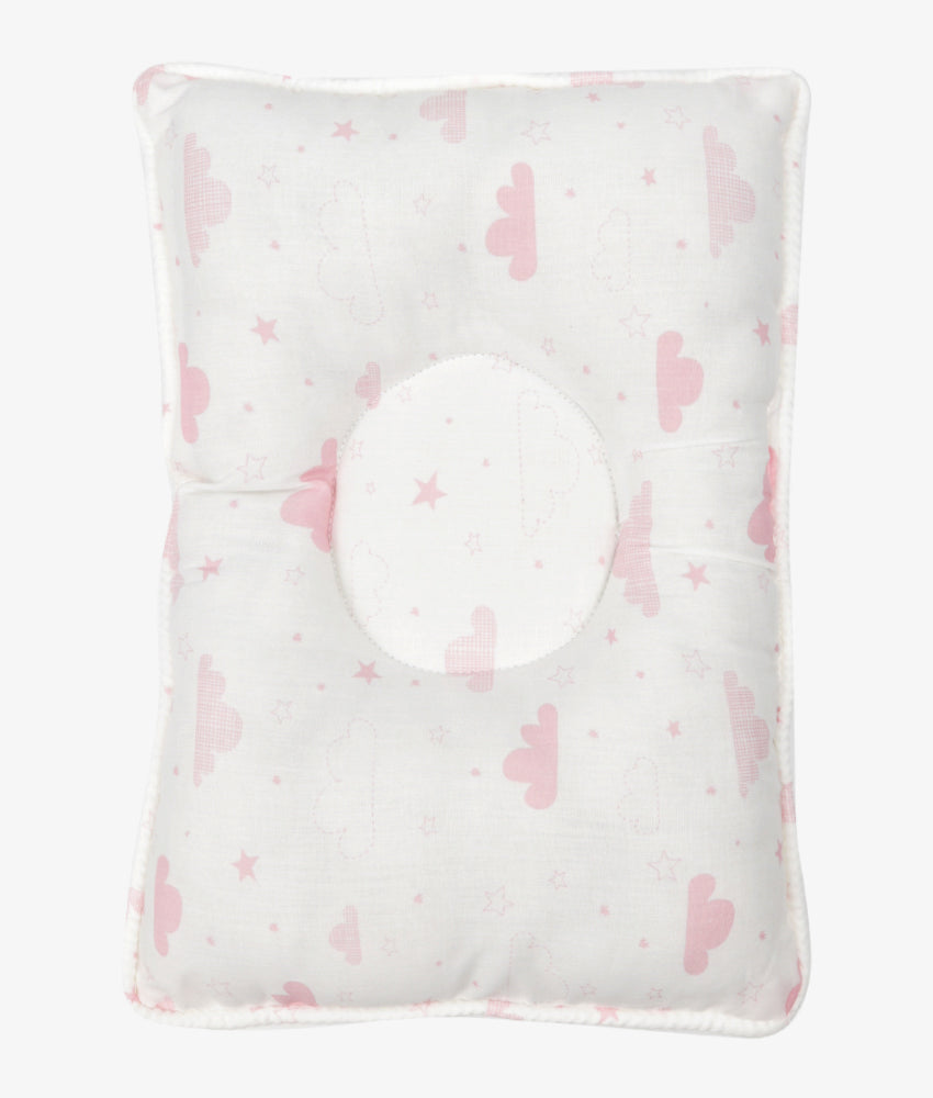 Elegant Smockers LK | Baby Head Pillow - Pink Cloud Print | Sri Lanka 