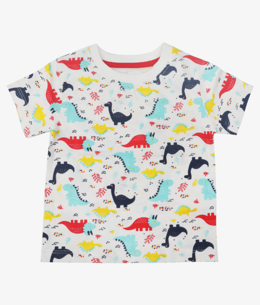 Elegant Smockers LK | Boys Baby T-Shirt - Colorful Dino | Sri Lanka 