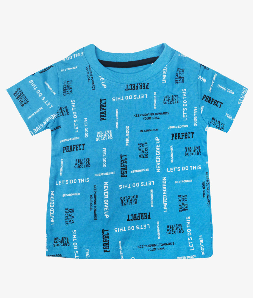 Elegant Smockers LK | Boys Baby T-Shirt - Perfect Blue | Sri Lanka 