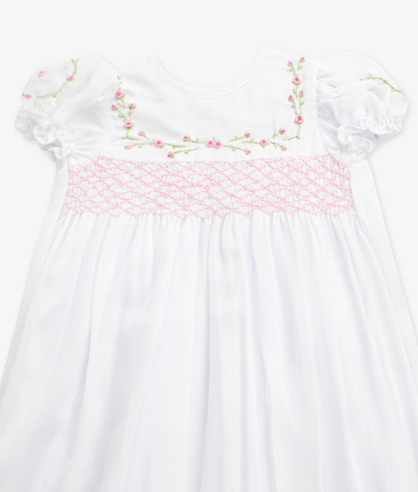 Elegant Smockers LK | Baby Christening Robe Set - Pink (Pre-Order) | Sri Lanka 