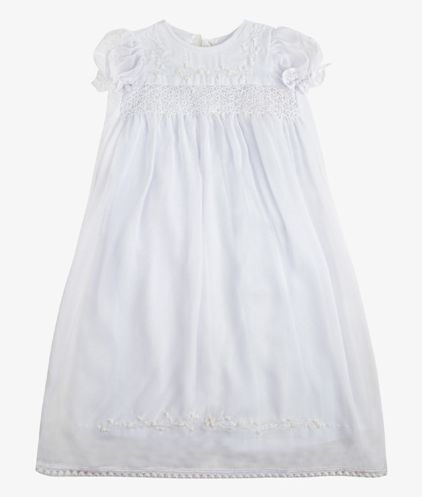 Elegant Smockers LK | Baby Christening Robe Set - White (Pre-Order) | Sri Lanka 
