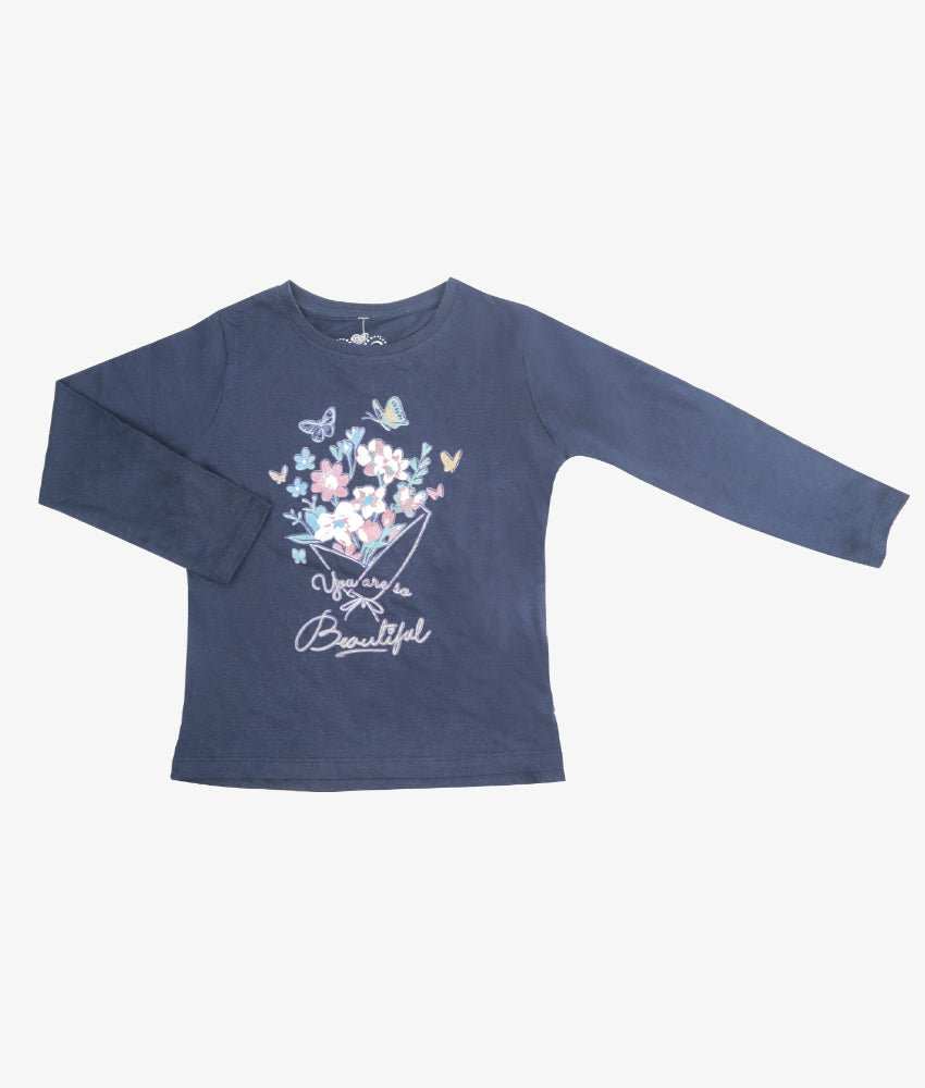 Girls Long Sleeves T-Shirt - You are so Beautiful, Shop online, Elegant  Smockers LK