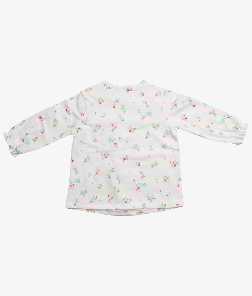 Elegant Smockers LK | Long Sleeved Baby T-Shirt - Mini Floral - 18-24 Months | Sri Lanka 