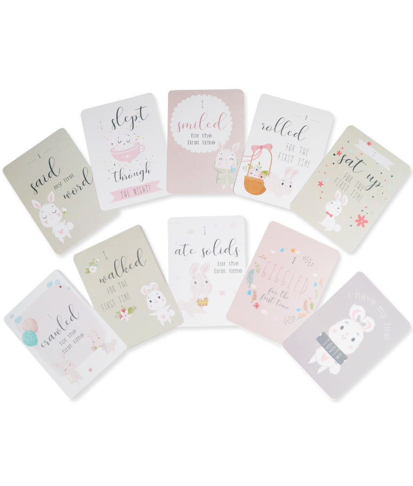 Elegant Smockers LK | Moment Milestone Cards - Bunny | Sri Lanka 