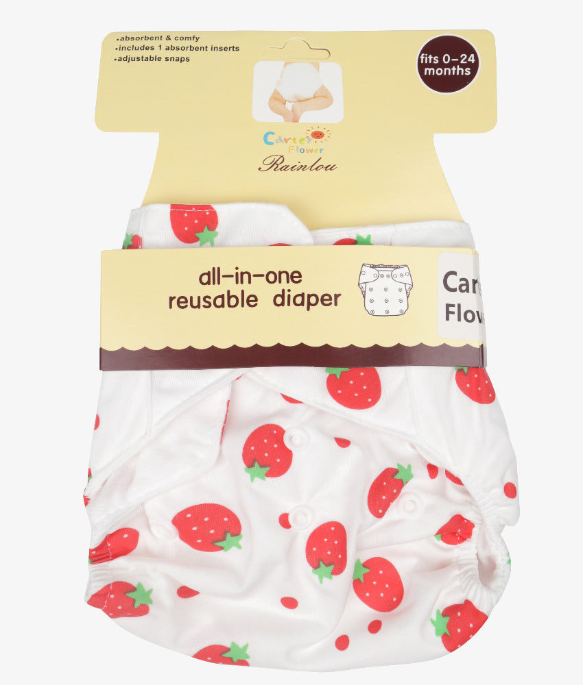 Elegant Smockers LK | Reusable Diapers - Strawberry Print | Sri Lanka 