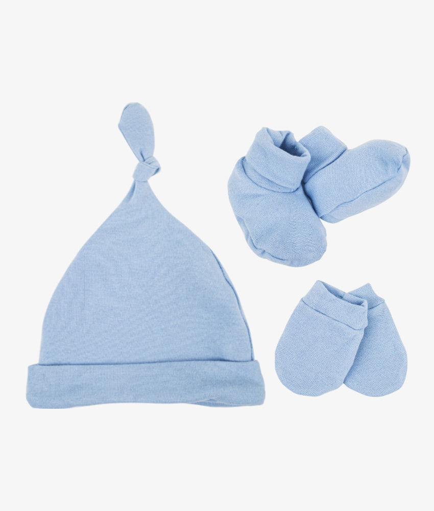 Elegant Smockers LK | Baby Socks, Mittens & Cap Set - Blue | Sri Lanka 